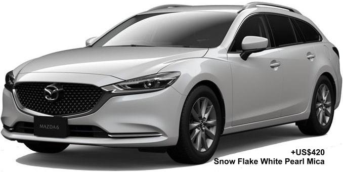 New Mazda 6 Wagon body color: Snow Flake White Pearl Mica (option color +US$420)