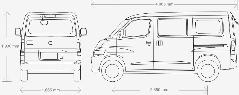 New Mazda Bango Van photo: Overall body size