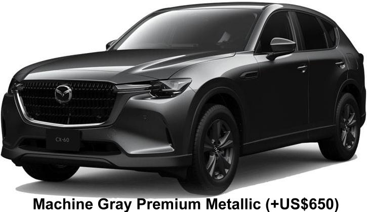 New Mazda CX60 body color: MACHINE GRAY PREMIUM METALLIC (+US$650)