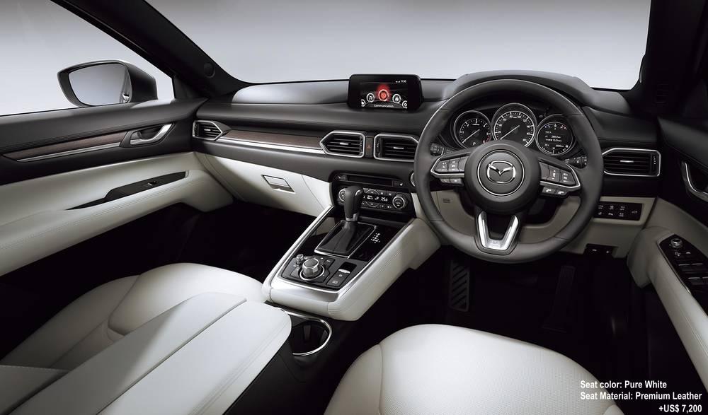 New Mazda CX-8 photo: Cockpit view (Pure White) Special order Seats +US$ 7,200