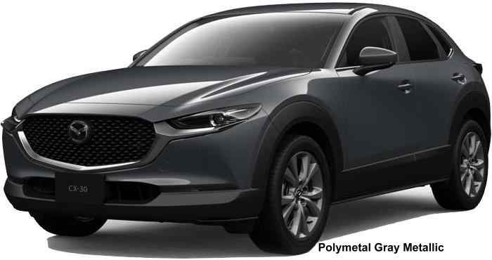 New Mazda CX30 body color: Polymetal Gray Metallic