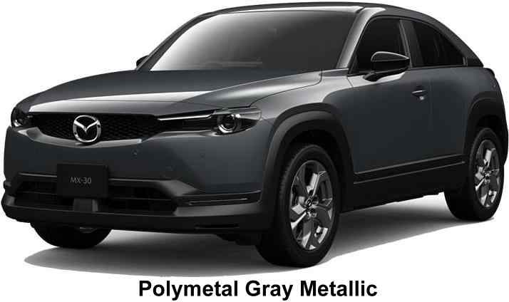 New Mazda MX30 body color: POLYMETAL GRAY METALLIC