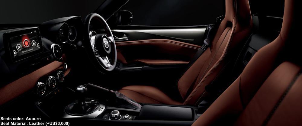 New Mazda Roadster RF interior photo: Auburn seats color (option +US$3,000)