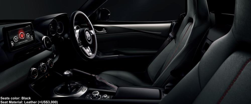 New Mazda Roadster RF interior photo: Black seats color (option +US$3,000)
