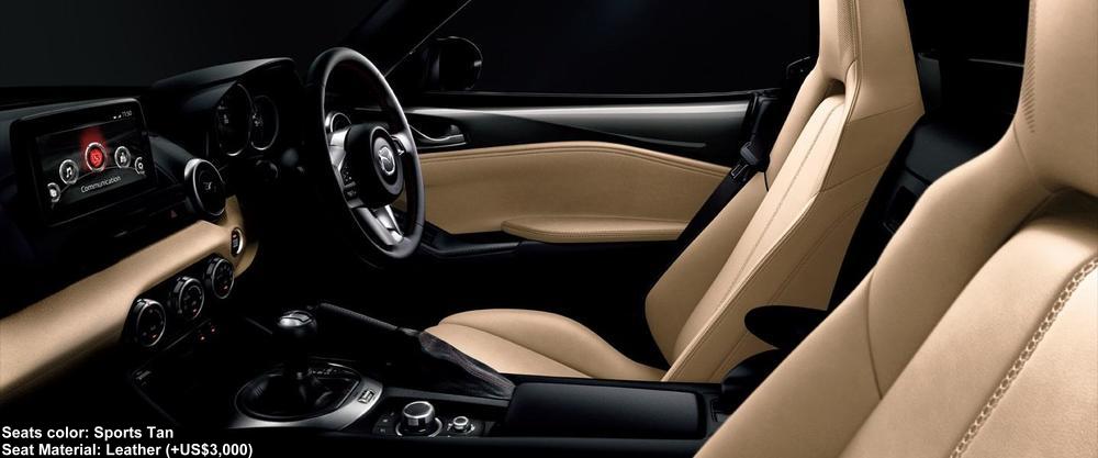 New Mazda Roadster RF interior photo: Sports Tan seats color (option +US$3,000)