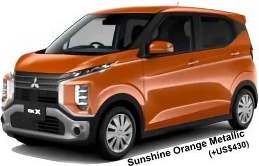 New Mitsubishi EK-X body color: SHINSHINE ORANGE METALLIC (OPTION COLOR +US$430)