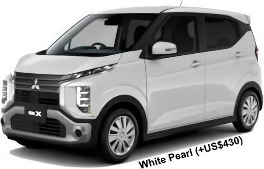 New Mitsubishi EK-X body color: WHITE PEARL (OPTION COLOR +US$430)