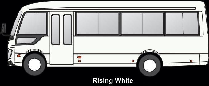 New Mitsubishi Rosa Bus body color: RISING WHITE