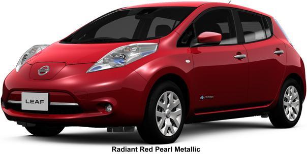 New Nissan Leaf body color: Radiant Red Pearl Metallic