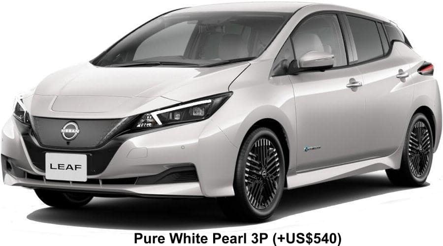 New Nissan Leaf body color: Pure White Pearl 3P (option color +US$540)