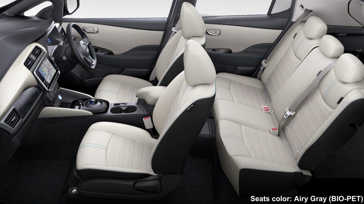 New Nissan Leaf interior color: Airy Gray