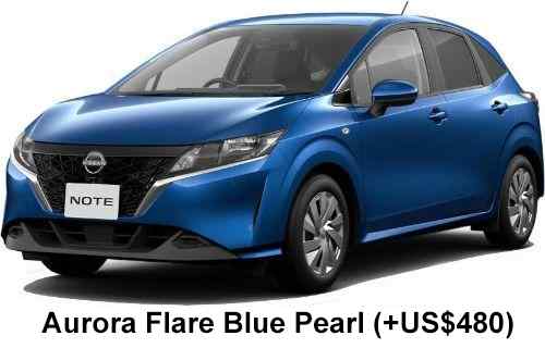Nissan Note E-Power Color: Aurora Flare Blue Pearl