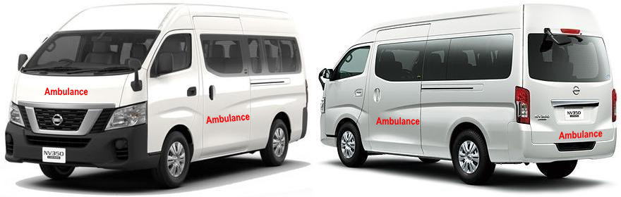 New Nissan NV350 Caravan Ambulance photo: Front and Rear