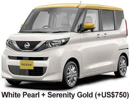 Nissan Roox Color: White Pearl Serenity Gold