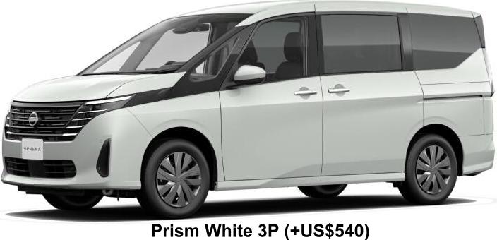 New Nissan Serena body color: PRISM WHITE 3P (OPTION COLOR + US$ 540)
