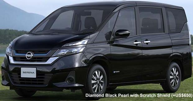 Nissan Serena e-Power body color: Diamond Black Pearl with Scratch Shield (option color +US$650)