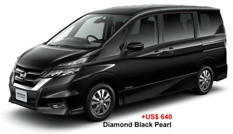 New Nissan Serena Highway Star body color: DIAMOND BLACK PEARL (+US$640)