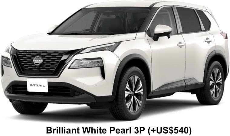 New Nissan X-Trail e-Power body color: Brilliant White Pearl 3P (+US$540)