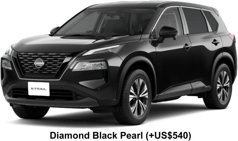 New Nissan X-Trail e-Power body color: Diamond Black Pearl (+US$540)