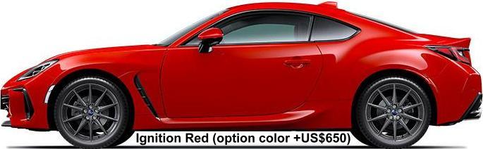 New Subaru BRZ body color: Ignition Red (option color +US$650)