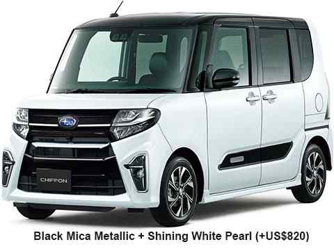 Subaru Chiffon Custom Color: Black Mica Metallic Shining White Pear