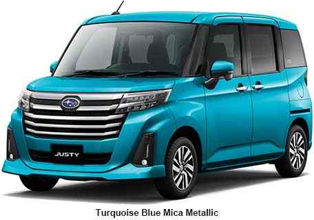 New Subaru Justy body color: Turquoise Blue Mica Metallic