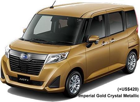 New Subaru Justy Custom body color: IMPERIAL GOLD CRYSTAL METALLIC (option color +US$420)