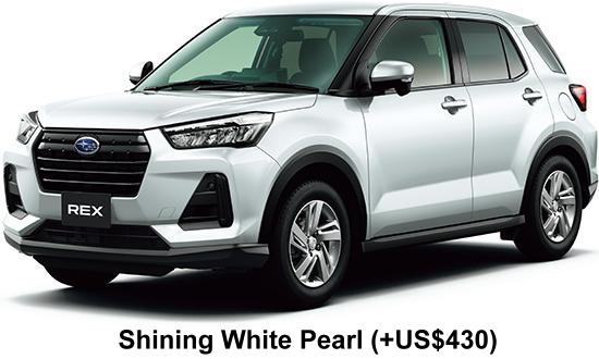 New Subaru Rex body color: Shining White Pearl (option color +US$430)
