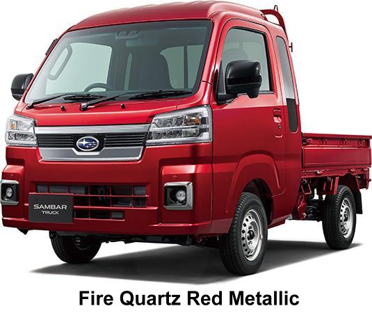 New Subaru Sambar Grand Cab Truck body color: FIRE QUARTZ RED METALLIC