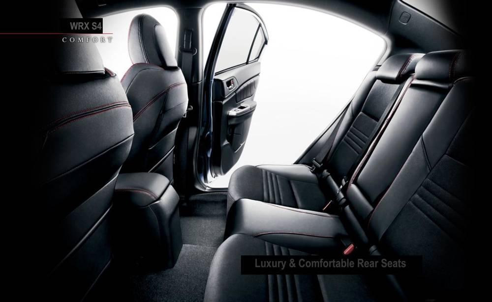 New Subaru WRX S4 photo: Back Seat view