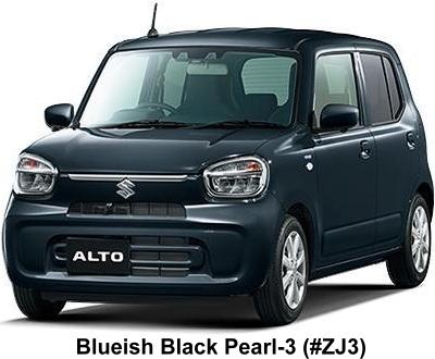 New Suzuki Alto Hybrid body color: Blueish Black Pearl-3 (Color No. ZJ3)