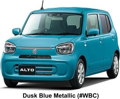 New Suzuki Alto Hybrid body color: Dusk Blue Metallic (Color No. WBC)
