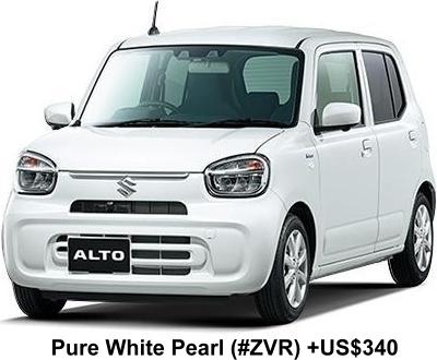New Suzuki Alto Hybrid body color: Pure White Pearl (Color No. ZVR) option color +US$340