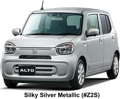 New Suzuki Alto Hybrid body color: Silky Silver Metallic (Color No. Z2S)