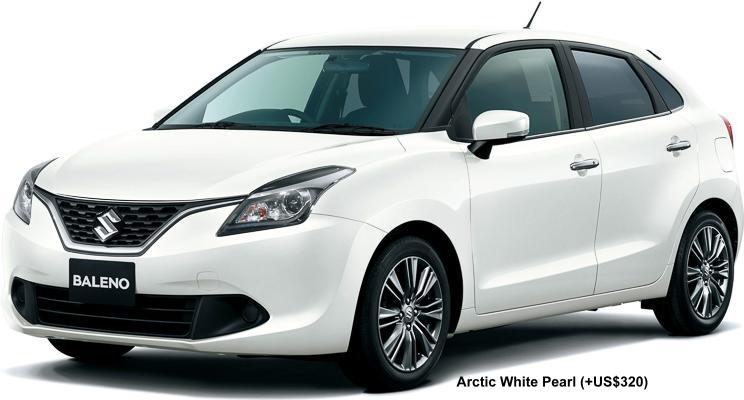 New Suzuki Baleno body color: Arctic White Pearl (option color +US$320)