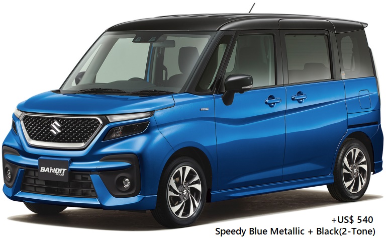 New Suzuki Solio Bandit Hybrid body color: Speedy Blue Metallic + Black (2-Tone) +US$540