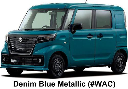 New Suzuki Spacia Base body color: Denim Blue Metallic (#WAC)