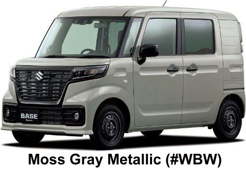 New Suzuki Spacia Base body color: Moss Gray Metallic (#WBW)