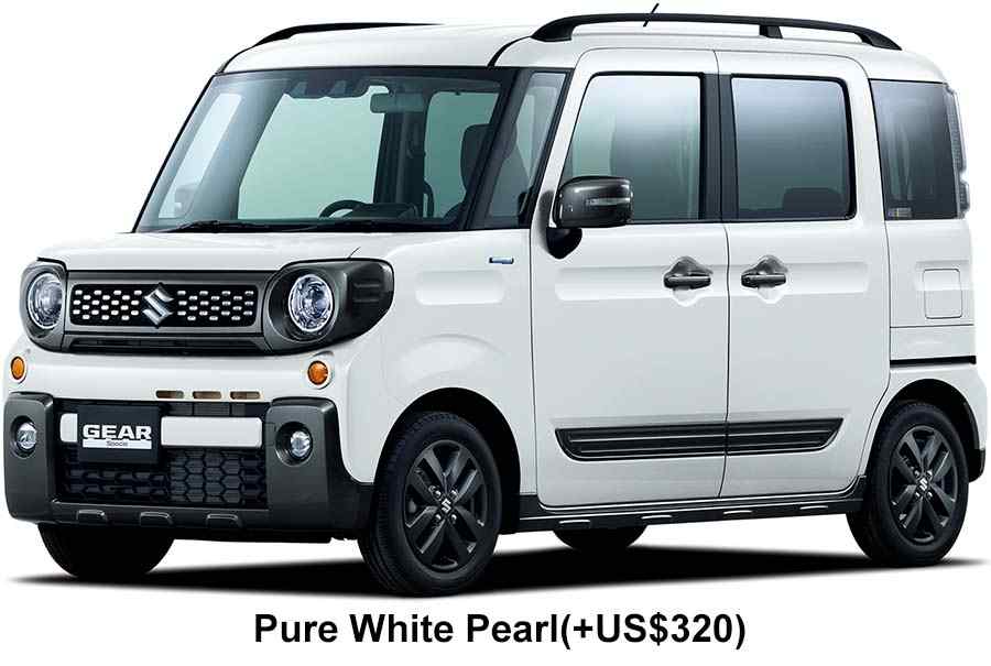 New Suzuki Spacia Gear body color: Pure White Pearl (+US$320)