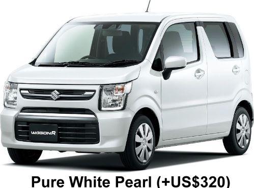 New Suzuki Wagon R Hybrid body color: Pure White Pearl (+US$320)