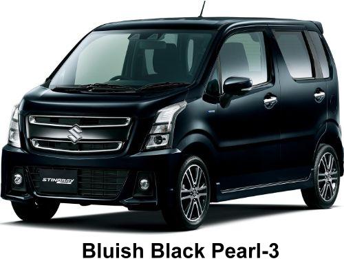 New Suzuki Wagon R Stingray Hybrid body color: Bluish Black Pearl