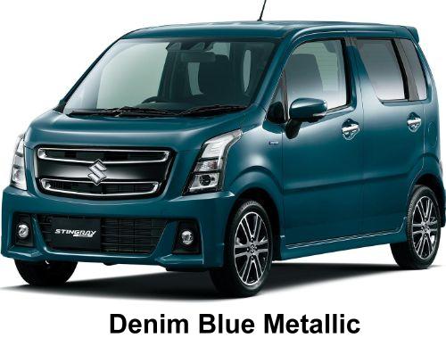 New Suzuki Wagon R Stingray Hybrid body color: Denim Blue Metallic
