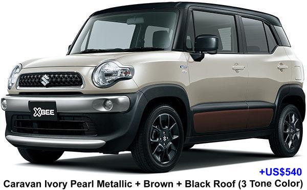 New Suzuki XBee body color: Caravan Ivory Pearl Metallic + Brown + Black Roof (3 Tone Color) Option color +US$540