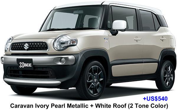 New Suzuki XBee body color: Caravan Ivory Pearl Metallic + White Roof (2 Tone Color) Option color +US$540