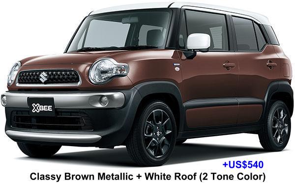 New Suzuki XBee body color: Classy Brown Metallic + White Roof (2 Tone Color) Option color +US$540