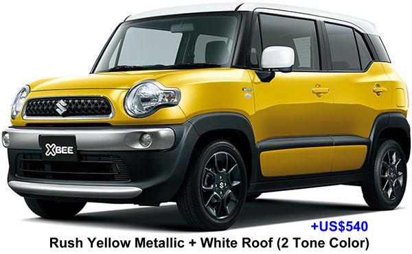 New Suzuki XBee body color: Rush Yellow Metallic + White Roof (2 Tone Color) Option color +US$540