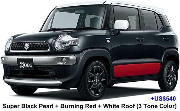 New Suzuki XBee body color: Super Black Pearl + Burning Red + White Roof (3 Tone Color) Option color +US$540