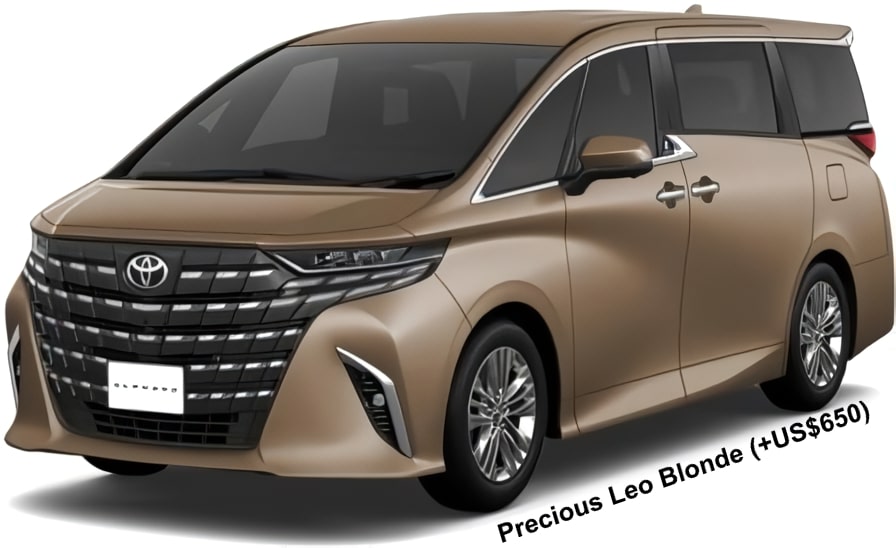 New Toyota Alphard body color: PRECIOUS LEO BLONDE (option color +US$650)