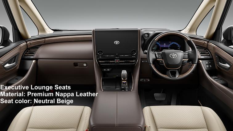 New Toyota Alphard Executive Lounge Cockpit view image: (Beige)