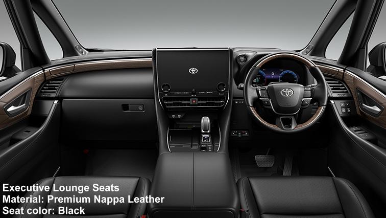 New Toyota Alphard Executive Lounge Cockpit view image: (Black)